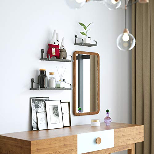 image for Love-KANKEI Floating Shelves Wall Mounted Rustic Wood Wall Shelves Set
