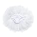 TiaoBug Kids Girl Sequins Beads Ballet Dance Tutu Dress Leotard Performance Swan Ballerina Costume with Gloves Hair Clip Set White 10-12