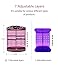 DreamGenius Makeup Organizer 360-Degree Rotating Adjustable Multi-Function Acrylic Cosmetic Storage, Purple
