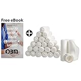 Premium 24-Pack 4x4 Elastic & Stretchy Medical Gauze Dress Roll ByOBM –Bandage Kit W/ Medical Tape –Medical Grade Sterile First Aid Dressing Bandages –FDA Approved –Individually Polybagged