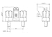 Dura Faucet DF-SA110S-WT RV Tub & Shower Faucet Valve Diverter with Smoked Acrylic Knobs (White)
