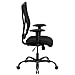 Flash Furniture HERCULES Series Big & Tall 400 lb. Rated Black Mesh Executive Swivel Ergonomic Office Chair with Adjustable Arms