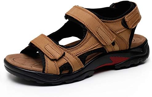 Breathable Men Sandals Genuine Leather Summer Beach Shoes Men Slippers Causal Shoes Plus Size 39-48