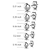 M-Tree 316L Surgical Stainless Steel Round Bead Ball Studs Earrings Hypoallergenic Ear Pin (5 Pairs) Color Silver