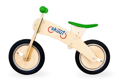 Diggin Active Skuut Wooden Balance Bike, Green