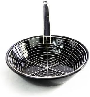 'Vaello' deep-fryer (26 cm) enameled with basket
