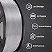 PLA Filament, 3D Hero PLA Filament 1.75mm,PLA 3D Printer Filament, Dimensional Accuracy +/- 0.02 mm, 2.2 LBS(1KG),1.75mm Filament,Clear/Transparent PLA