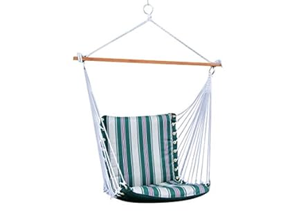 Hangit Polyester Premium Cushioned Home and Garden Hanging Swing Chair for Indoor / Outdoor (Green)