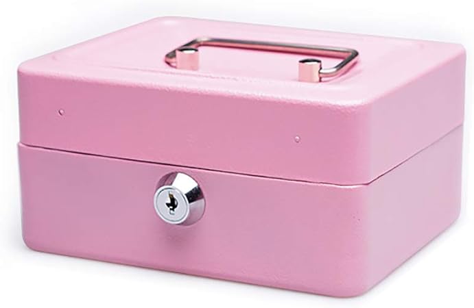 Amazon Co Jp スチール収納ボックス ミニ金庫 手提げ金庫 手提げ貯金箱 キャッシュメイト ダイヤル式ロック おしゃれ かわいい ピンク 3 5労働日以内配達 ビューティー