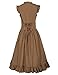 Belle Poque Steampunk Gothic Ruffled Dress Vintage Ruched Sleeveless Renaissance Dress S Coffee