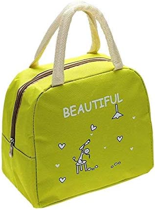 Visheriya Insulated Lunch Bag Thermal Printed Oxford cloth Waterproof Food,Fruit Storage Bag for Women and Kids Reusable Tote Cooler Bag for Picnic Beach Camping 1 Pc.(Zipper Bag)