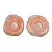 Mineralamp NTL-2-23 Natural Himalayan Hand Carved Single Hole Tealight Candle Holder, 2-3 lbs, 2-Pack peach/Pink
