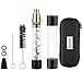 Glass Tool Set for Herb Leaves & Spices with 4 x O-Rings, 3 x Rubber Caps，2 x cleaning brush，Drawstring Bag and Fine Box (Rainbow)