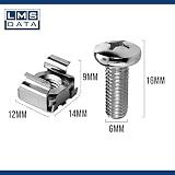LMS Data M6 Cage Nuts Screws and Washers Set 50 Assortment Kit view 3