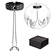 Leather Collar Fur Lining With Nipple Clamps Adjustable Breast Clips Clit for Couples Game