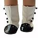 Ebuddy Black White Fashion Doll Shoes Boots Fits 18 Inch Girl Dolls