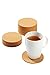 Juvale Set of 24 Cork Bar Drink Coasters - Absorbent and Reusable - Tan - 4-Inches, 1/8-Inch Thick