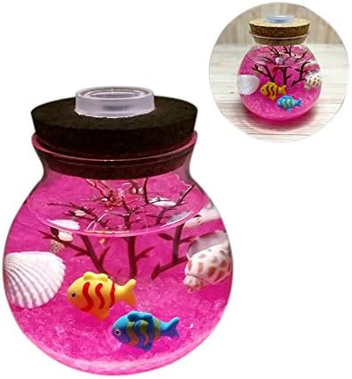 Globalflashdeal Night Light Creative Beautiful Aquarium Diy Light Durable Two Colored Fish Red Sand Home Decoration Simulation Jellyfish Led Lamp Valentine's Day Present