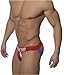 R LivE Men's See Through Jockstrap Thongs - Medium - Red