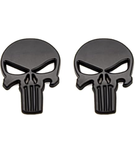 Mandalorian Skull Geïnspireerd 3 Chrome Auto Embleem