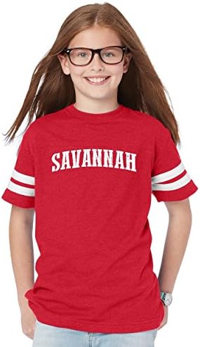 NIB Savannah Georgia State Flag Traveler's Gift Youth Football Fine Jersey Tee