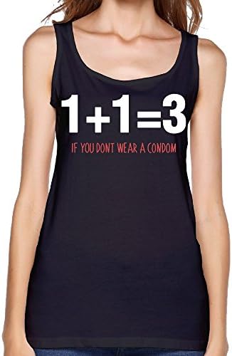 The One Plus One Equals Three If You Dont Wear A Condom Womens Sleeveless Blank Tank Top-Model Comfy Tank Crop Tops