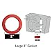 Korky 481BP Universal Toilet Tank To Bowl Gasket & Hardware Kit - Fits Most 3-Inch, 2-Piece Toilet Tanks - Made in USA , Red , Large (3