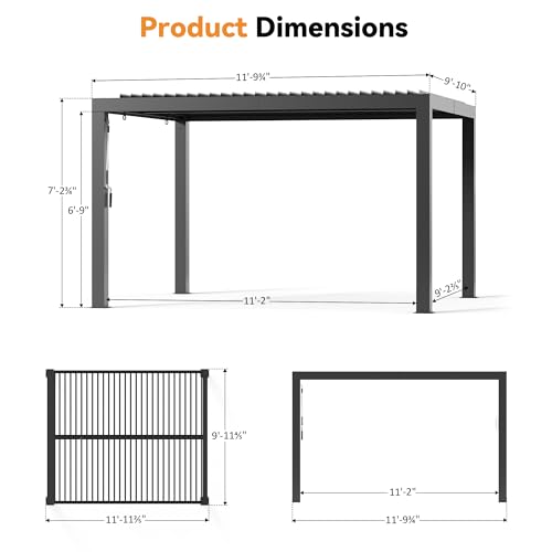 Modern Shade 10x12 Louvered Pergola Review: Adjustable Aluminum Roof with Drainage image 23