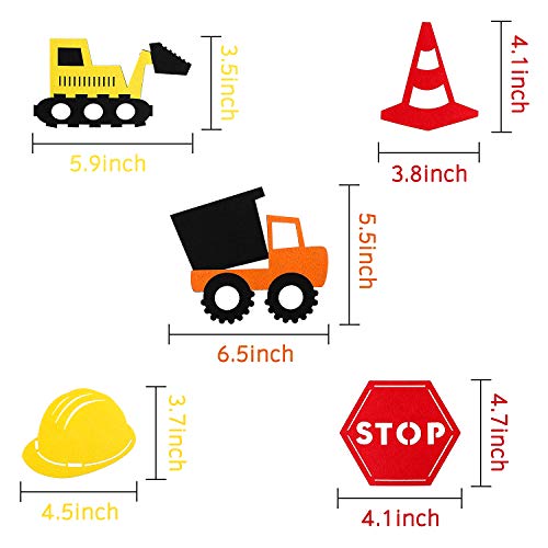 MALLMALL6 30Pcs Construction Centerpiece Sticks Birthday Party Supplies Table Toppers Decorations Dump Trucks Engineering Vehicle Car Excavator Room Decor Party Favors Photo Booth Props for Kids