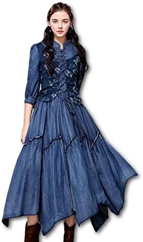 ジズル Zizzle レディース アシンメトリー デニム ビスチェ ワンピース 長袖 ボヘミアン ファッション 向け Tarunniketanpublicschool Com