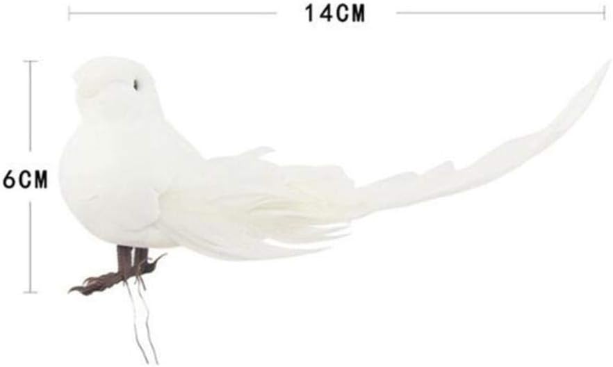 SANXIN Esculturas para El Hogar Palomas Falsas Decorativas Pluma De