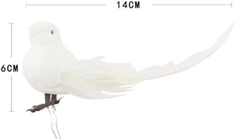 SANXIN Esculturas para El Hogar Palomas Falsas Decorativas Pluma De