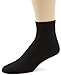 Wigwam Men's Super 60 Ouarter Black 3 Pack Socks,Black,Large /shoe Size:Men's 9-12,Women's 10-13