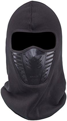 Outdoor Sports Winter Windproof Ski Full Face Mask Mouth-muffle Motorcycle Warm Balaclava Mask Black