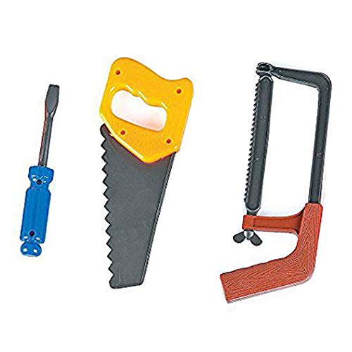 Construction Tool Set Kids - 10-pc Assorted Playset - Dress-Up Pretend Play Accessory, Event Stuffer, Gift, Room Decoration, Career Training Activity Props, Imaginary Game Skills Development