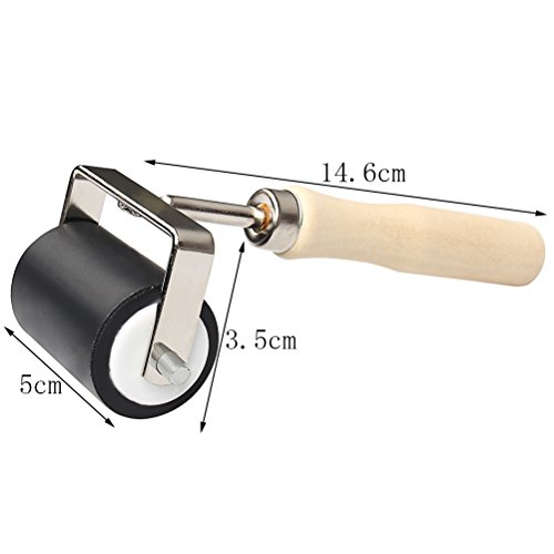 Color Scissor 2 Inch Hard Rubber Brayer Roller for Anti Skid Tape Construction Tools Print Ink and Stamping Tools