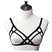 Womens Sexy Goth Harness Strappy Cupless Body Caged Bra,Black,One Size