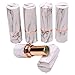 JETEHO 5Pcs Marble Empty Lipstick Tubes DIY Lipsticks Lip Balm Round Lip Gloss Lip Stick Beauty Lipstick Empty Containers with Lid Cap