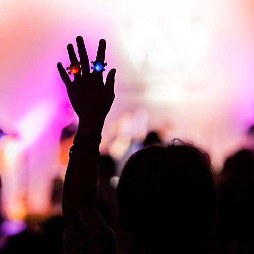 Halloween Light Up Glowing Rings 50PCS Halloween Party Favors LED Rings Halloween Flashing Glowing Finger Rings Fun Toys for Kids Adults