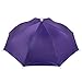 uxcell Purple Polyester 8 Ribs Fishing Sun Rain Headwear Umbrella Hat Cap