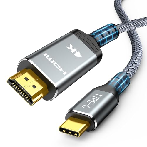 Highwings USB C to HDMI Cable 4K @ 60Hz 1.8 m, Type C HDMI UHD Thunderbolt 4/3 Compatible with iPhone 17/16/15 Pro Max, for MacBook Pro/Air, for iPad Pro/Air, for Surface, for Galaxy etc