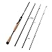 Fiblink 4 Pieces Travel Spinning Rod Medium Graphite Spinning Fishing Rod Portable Fishing Rod (7' Medium)