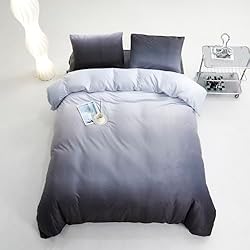Luxlovery Grey Gradient Velvet Comforter Full
