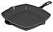Le Creuset Enameled Cast-Iron 10-1/4-Inch Square Skillet Grill, Black Onyx