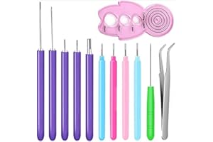 12 Pcs Quilling Tools Set,Slotted Paper Quilling Tools,Multi-Colored Paper Flower Quilling Tools suit for Art Craft DIY Paper
