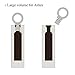 EternityMemory Inlay Multi-Colored Square Crystal Bar Cremation Urn Necklace Holder for Ashes - Engravable (Red Stone)
