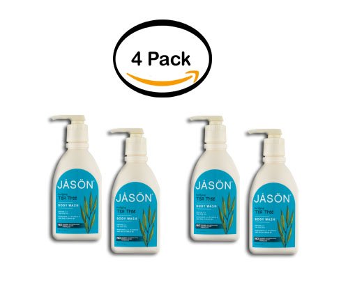 PACK OF 4 - Jason Body Wash Purifying Tea Trea, 30.0 FL OZ