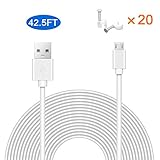 MOYEEL 42.5Ft(13M) Power Extension Cable for Wyze Cam/Wyze Cam Pan, Blink XT Cam, Yi Camera, NestCam Indoor and Quick Charge Power for Home Security Camera (1 Pack)