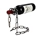 DAYSUP novelty magic wine bottle holder Floating steel link chain wine bottle rack/holder