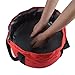 HOOYEE Multifunctional Collapsible Portable Travel Outdoor Wash Basin Folding Bucket for Camping Hiking Travelling Fishing Washing(Red)